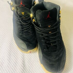 Jordan Black and Gold Sneakers